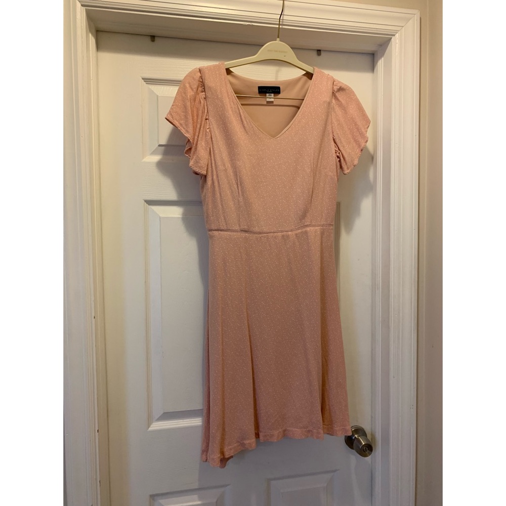 Pink Flowy Midi Dress